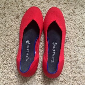 Red Rothy’s round toe